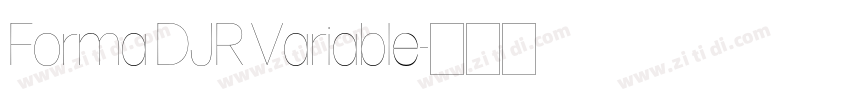 Forma DJR Variable字体转换